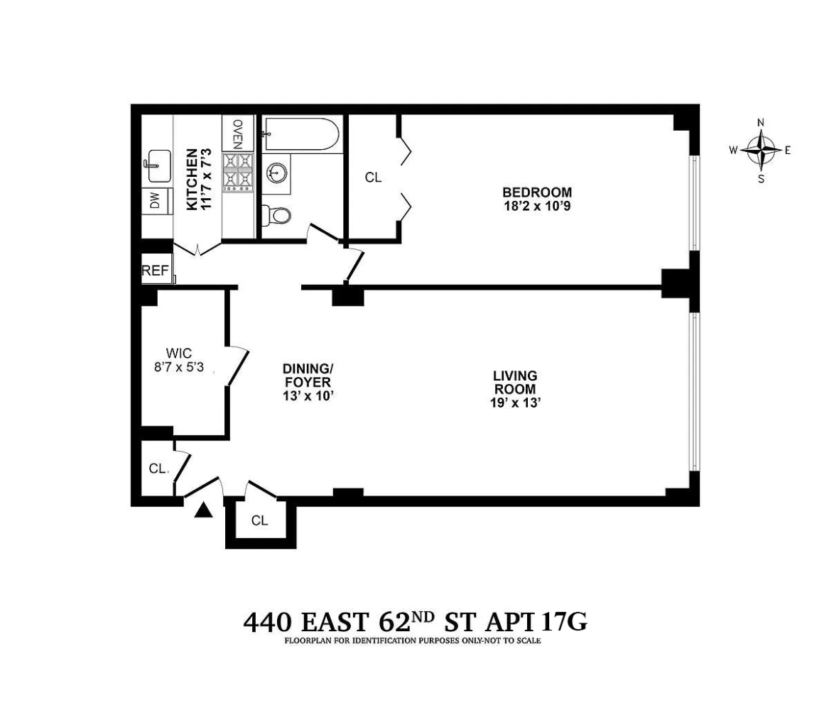 Floorplan for 440 East 62nd Street, 17G