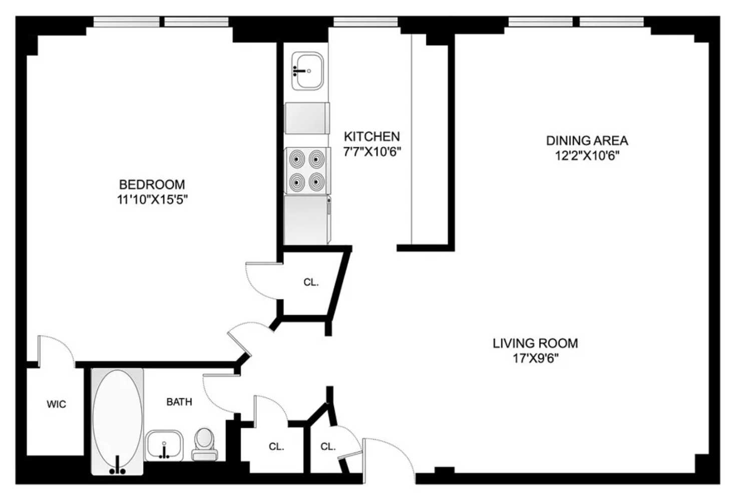 Floorplan for 130 8th Avenue, 6B