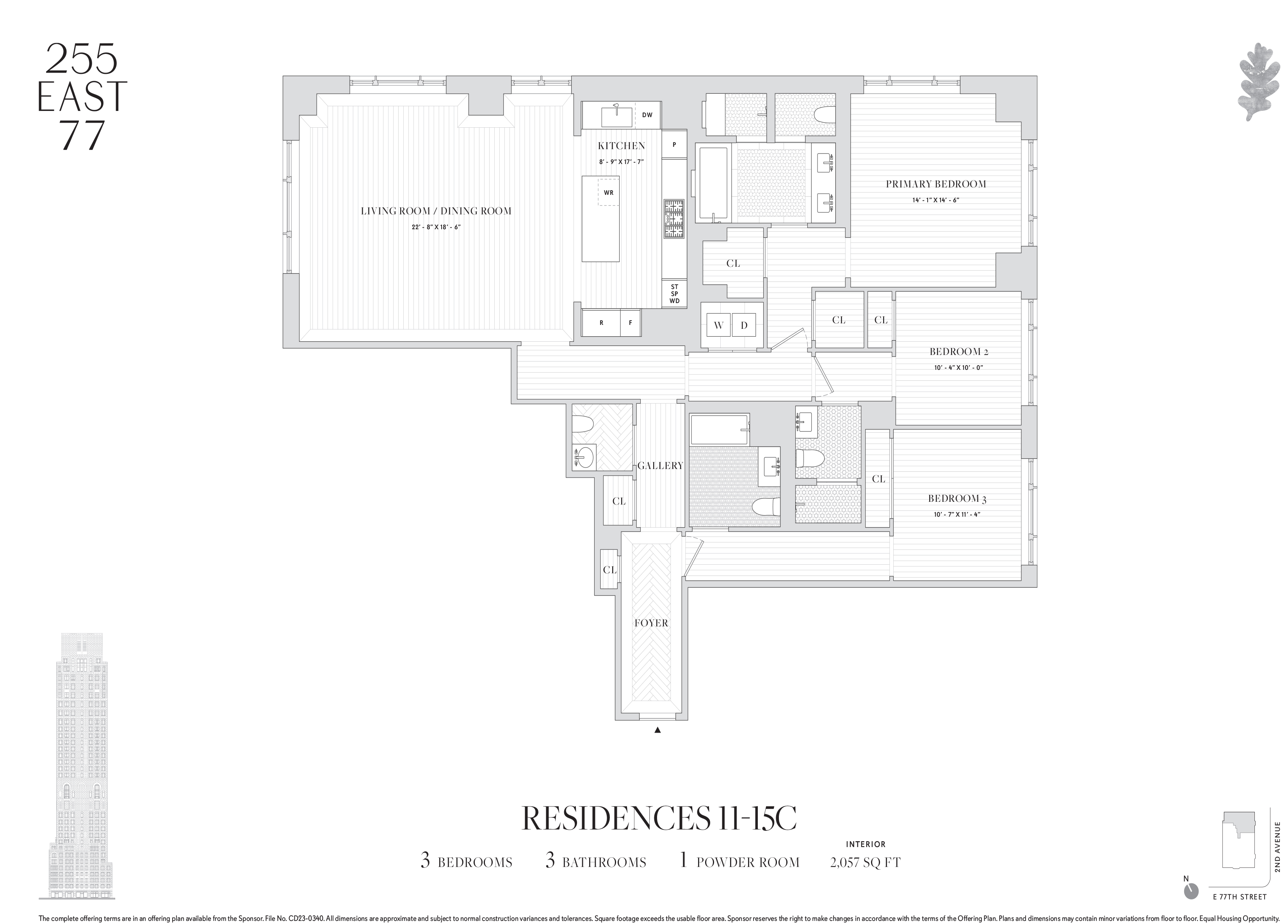 Floorplan for 255 East 77th Street, 11C