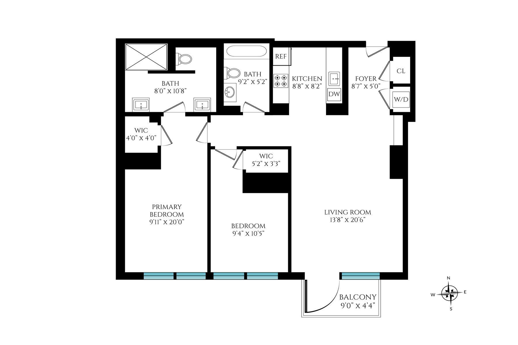 Floorplan for 340 East 23rd Street, 14D