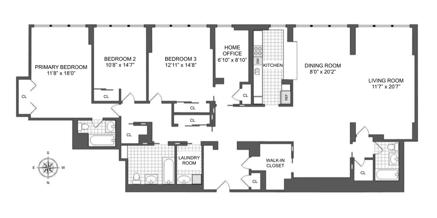 Floorplan for 420 East 51st Street, 8D