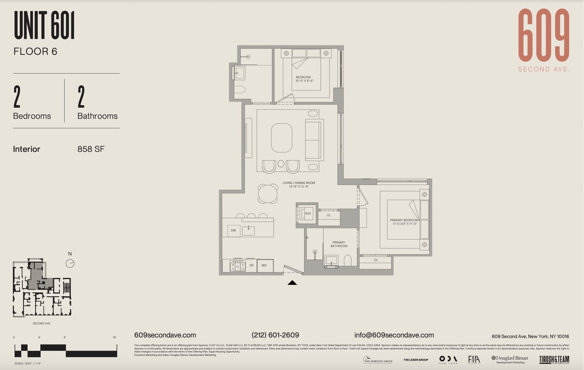 Floorplan for 609 2nd Avenue, 601