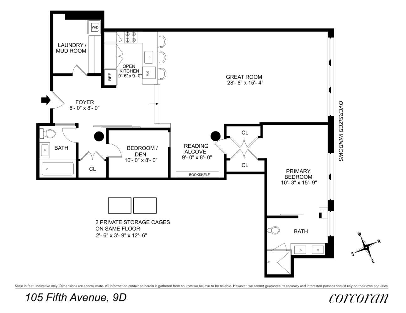 Floorplan for 105 5th Avenue, 9D