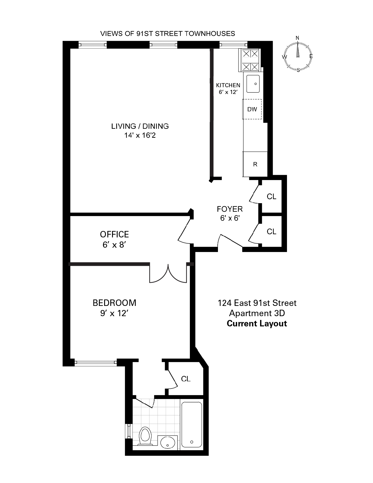 Floorplan for 124 East 91st Street, 3D