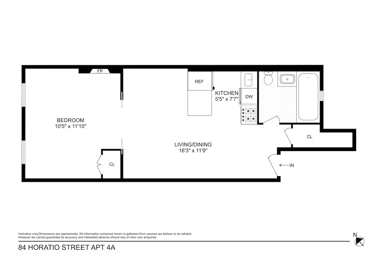 Floorplan for 84 Horatio Street, 4A