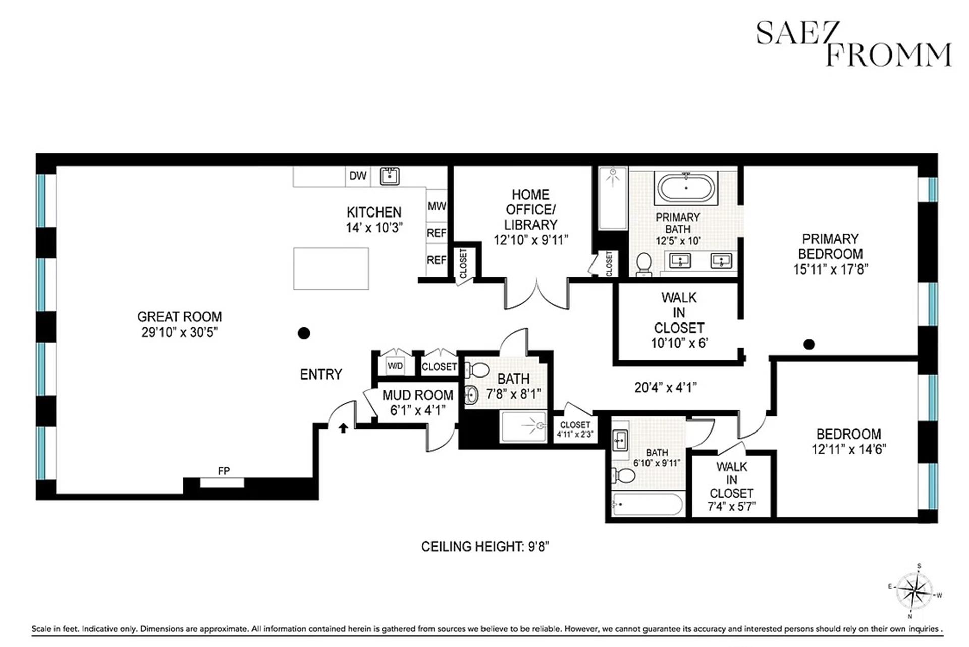 Floorplan for 53 Greene Street, 5