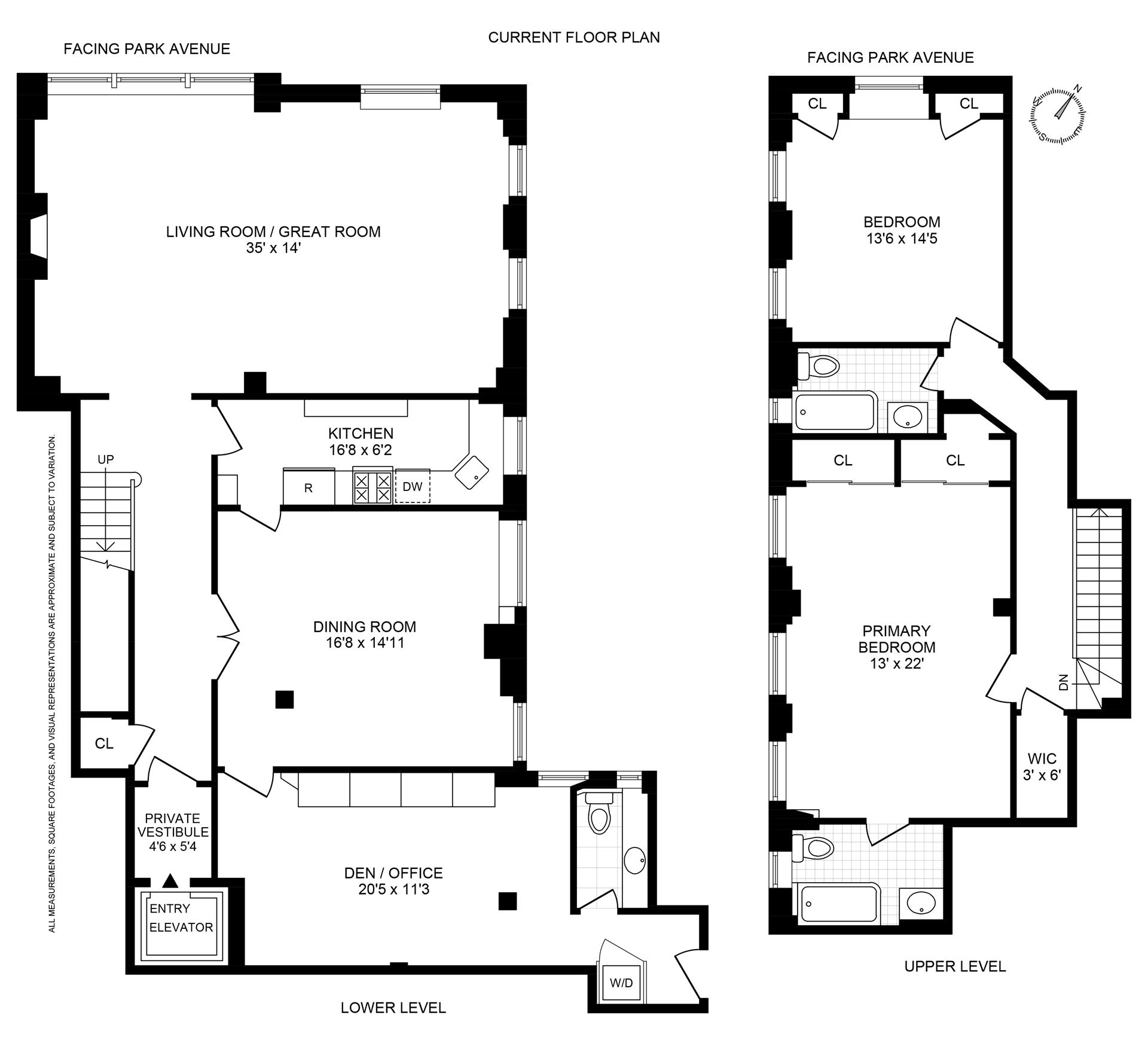 Floorplan for 829 Park Avenue, 11B