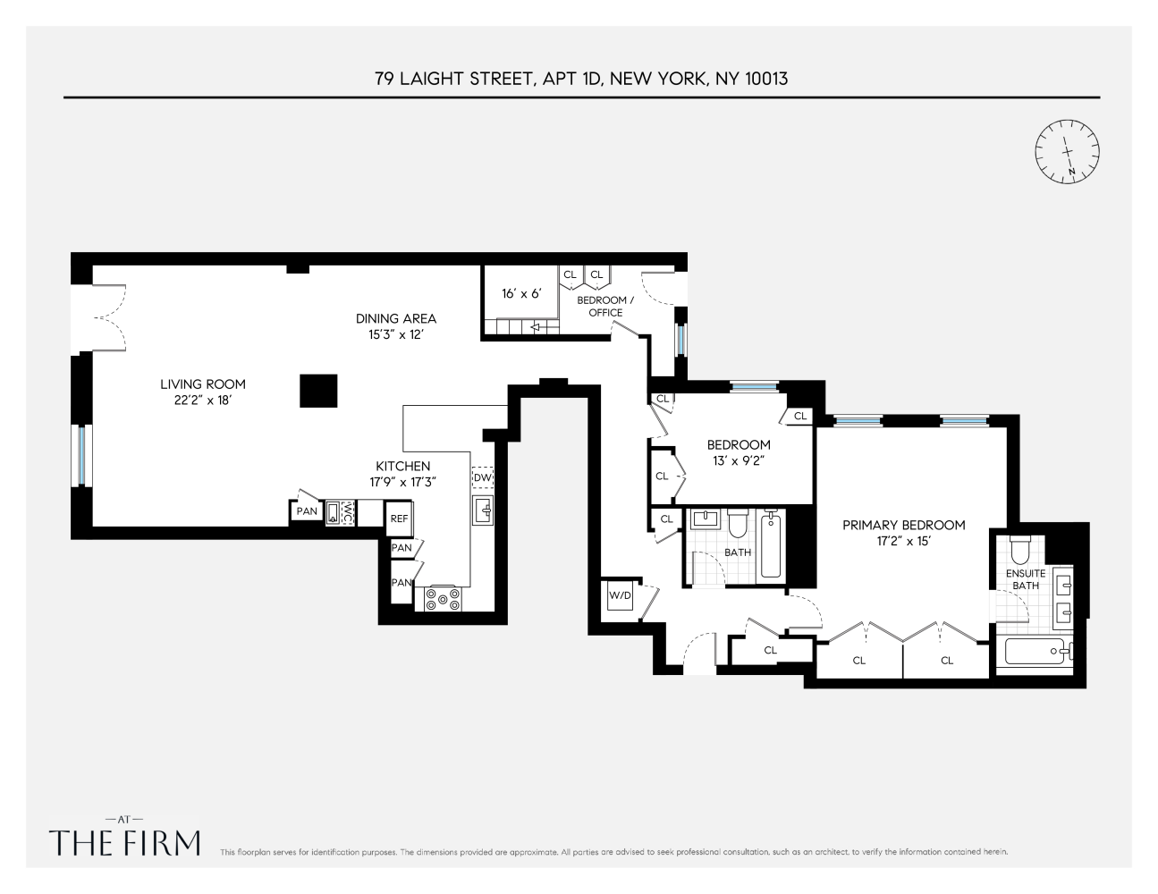 Floorplan for 79 Laight Street, 1D