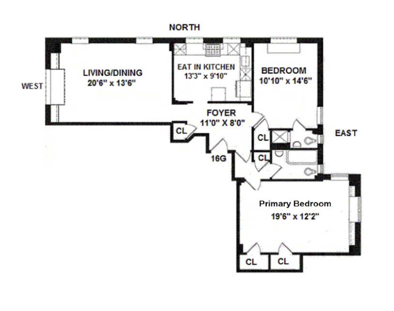 Floorplan for 227 East 57th Street, 16G