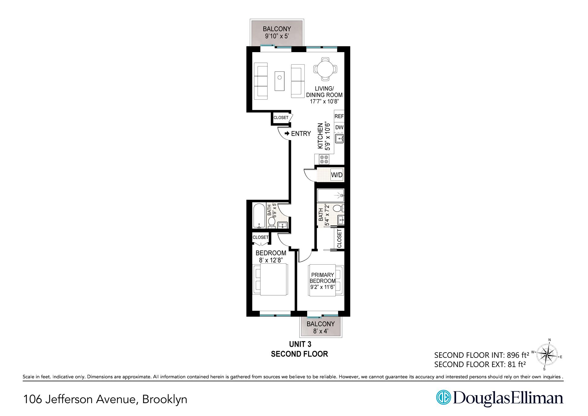 Floorplan for 106 Jefferson Avenue, 3