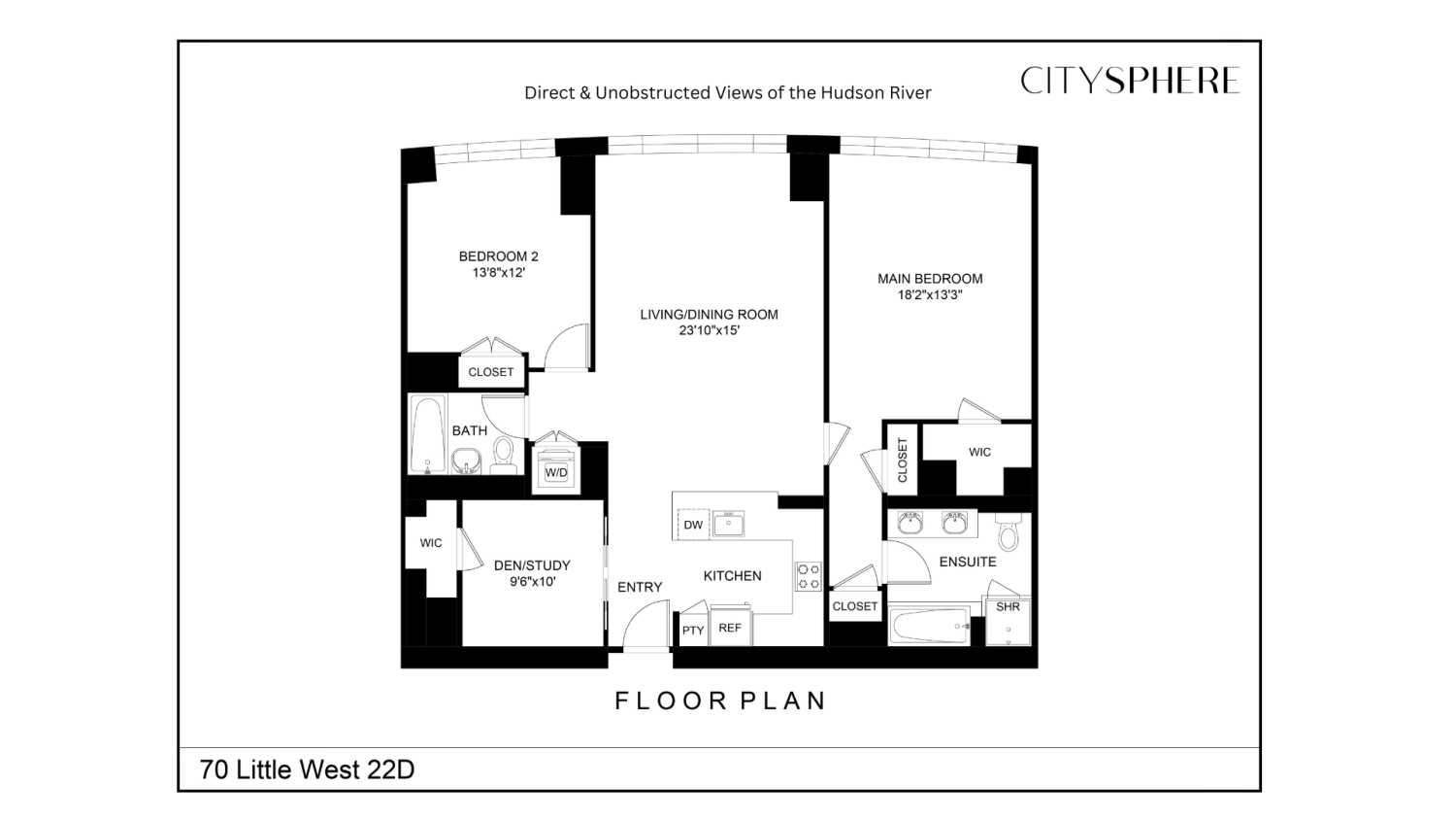 Floorplan for 70 Little West Street, 22D