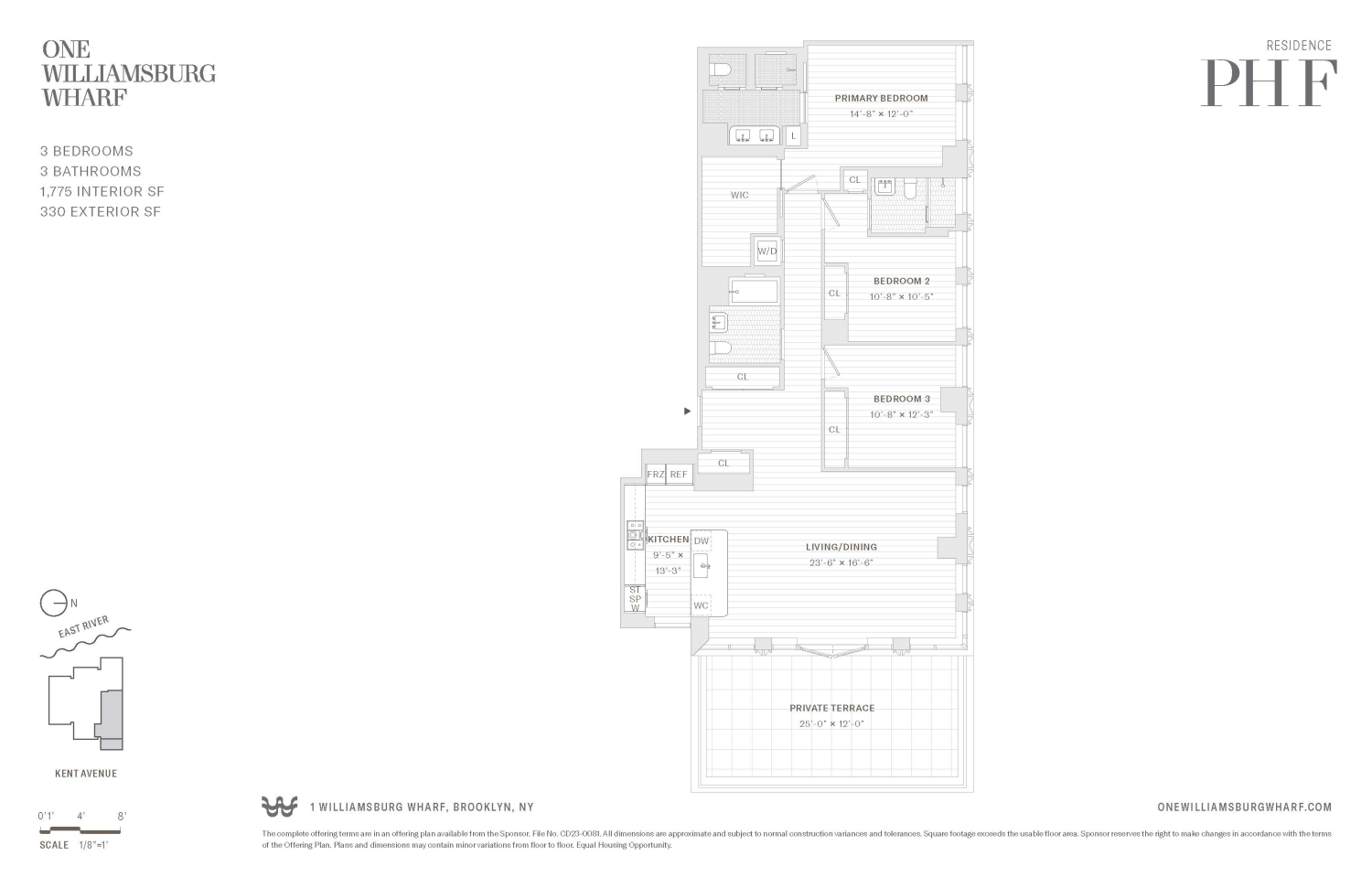 Floorplan for 480 Kent Avenue, PHF