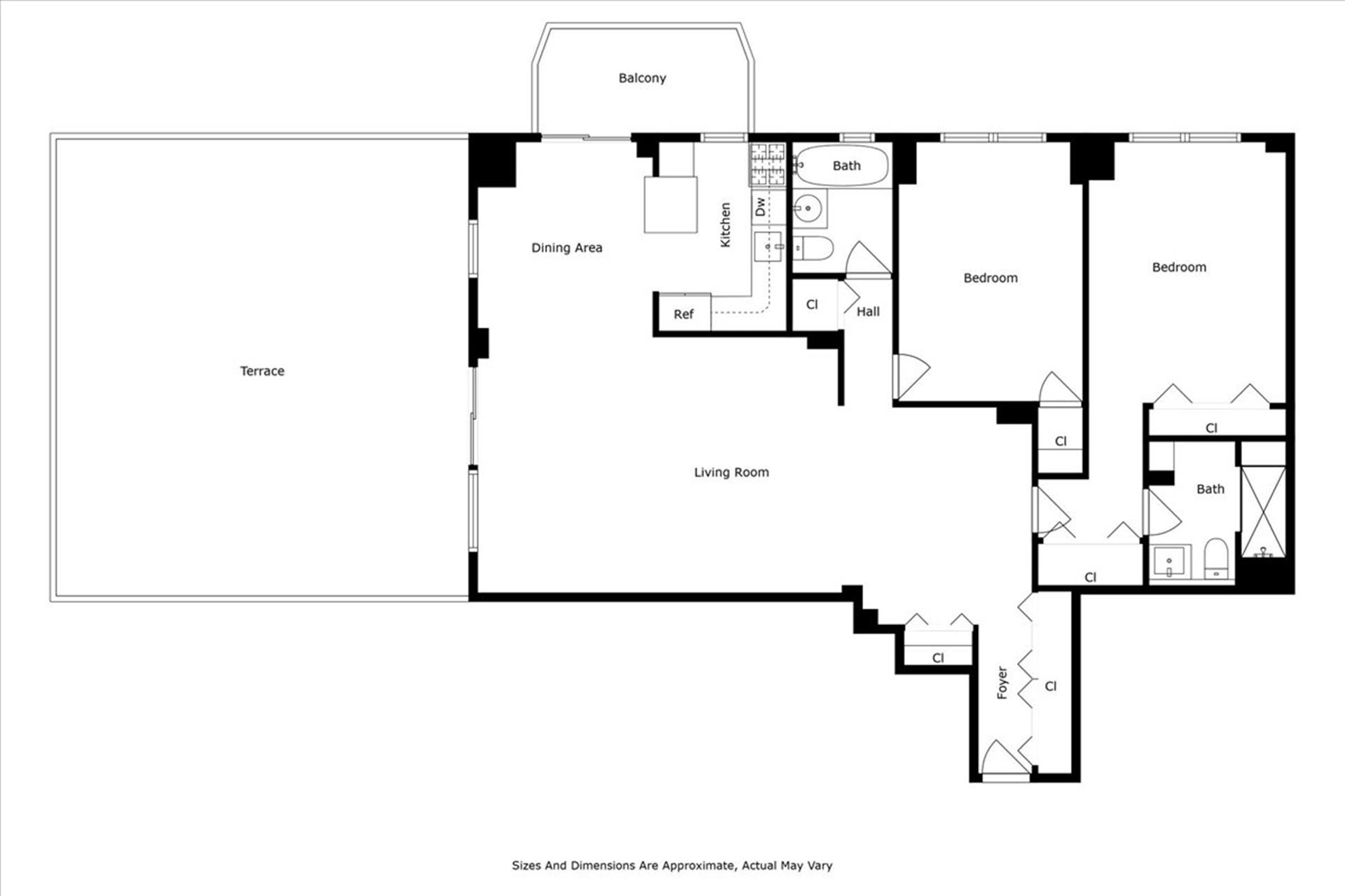 Floorplan for 2400 Johnson Avenue, 1E