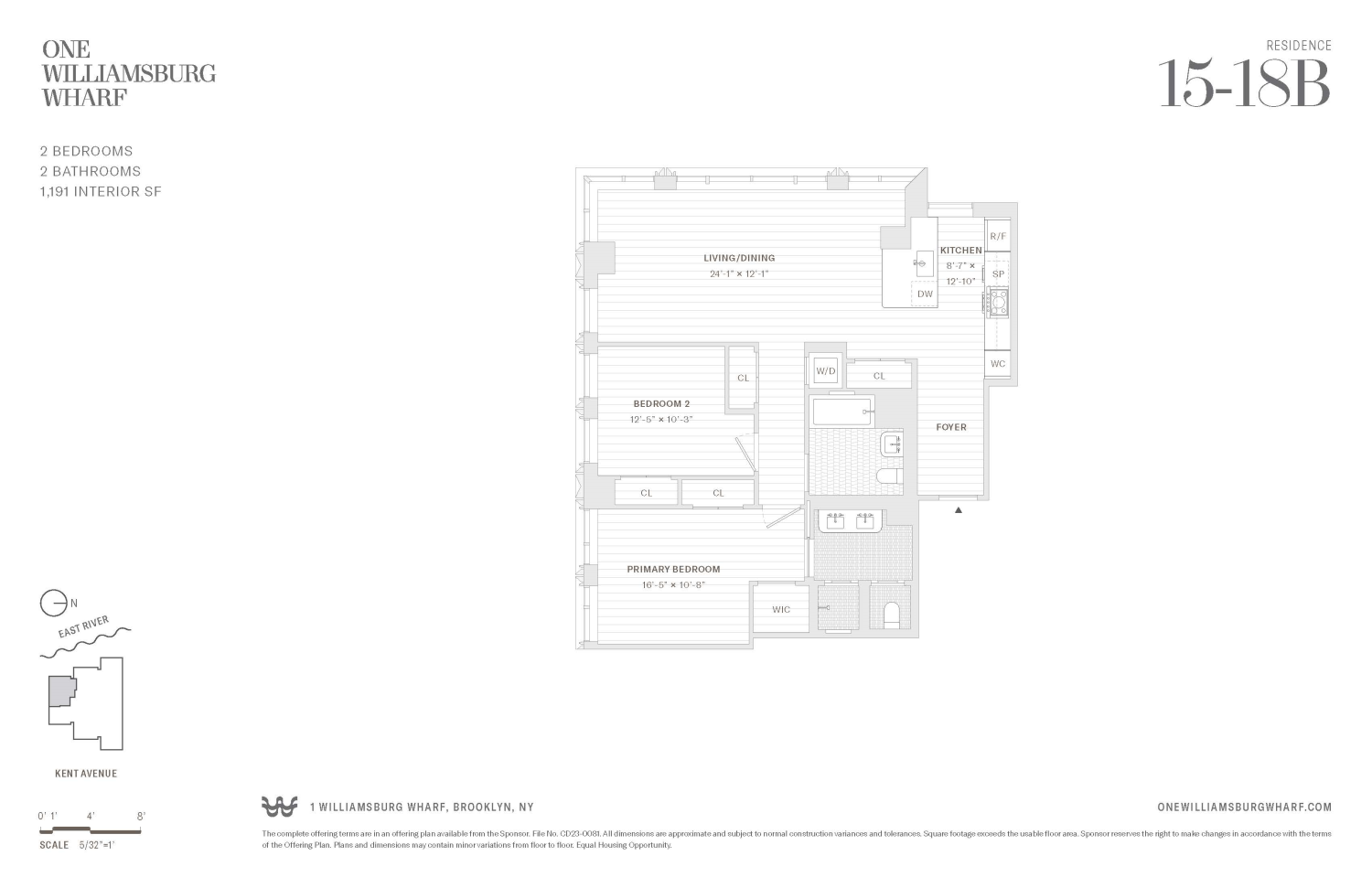 Floorplan for 480 Kent Avenue, 16B