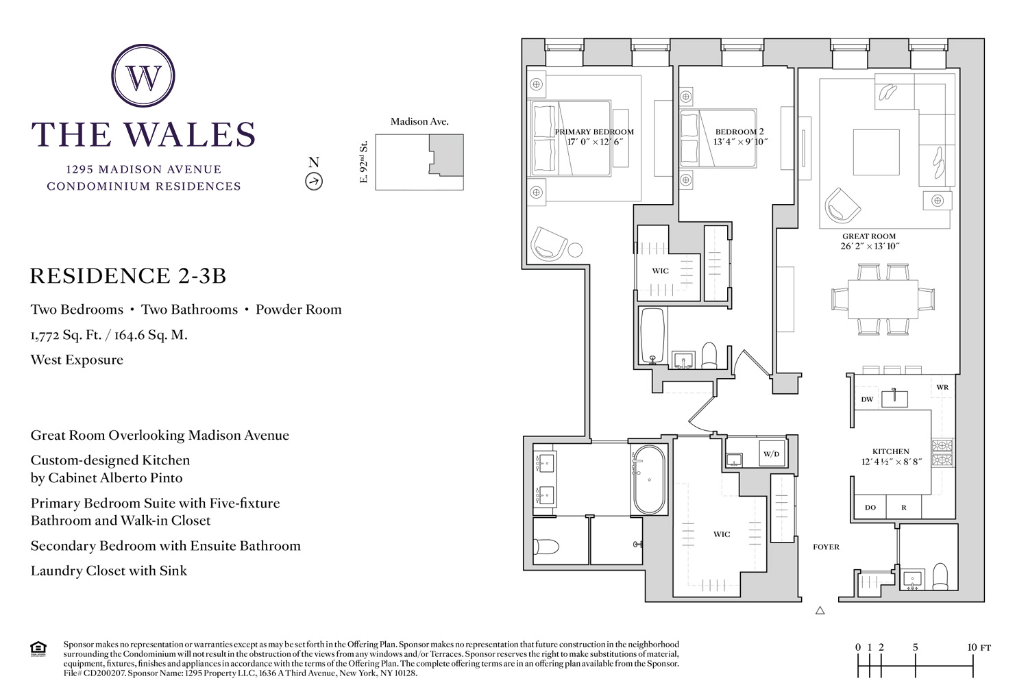 Floorplan for 1295 Madison Avenue, 3B