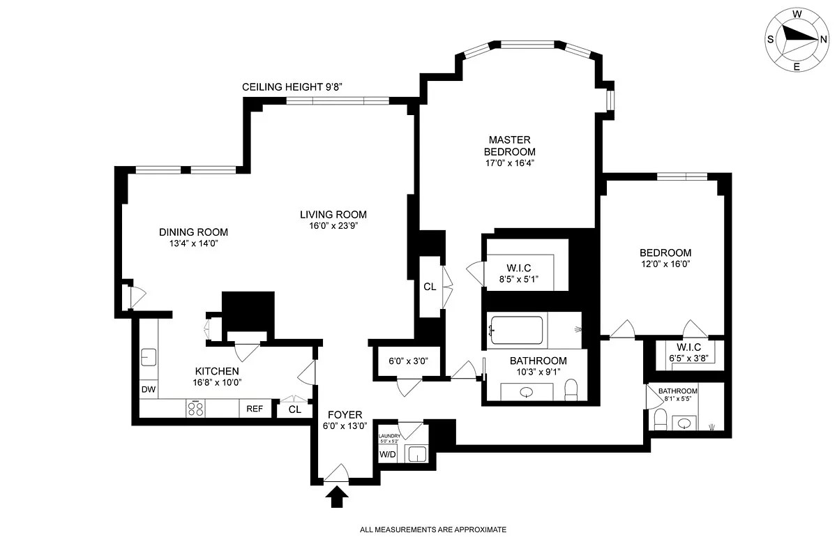 Floorplan for 15 Central Park, 12L