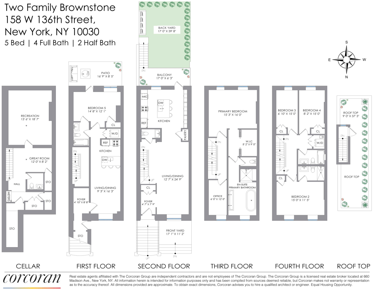 Floorplan for 158 West 136th Street