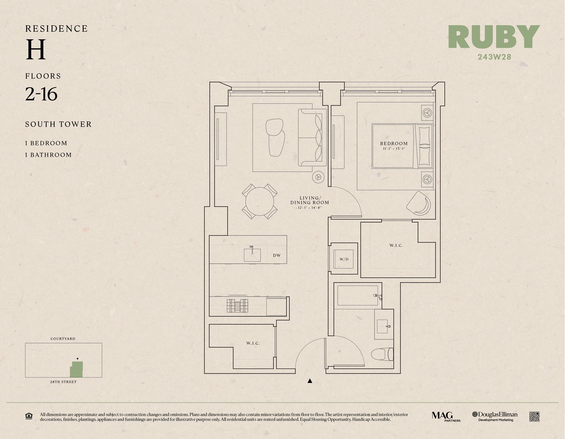 Floorplan for 243 West 28th Street, 2HS