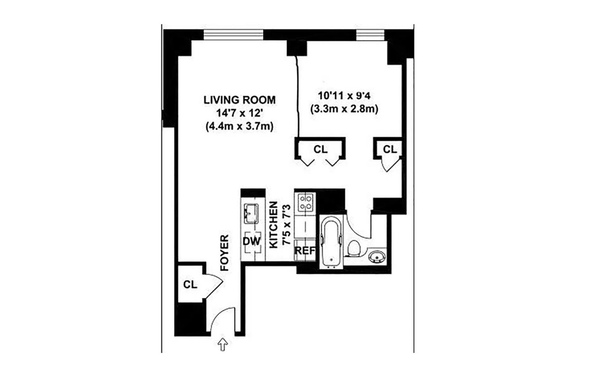 Floorplan for 200 Rector Place, 31M