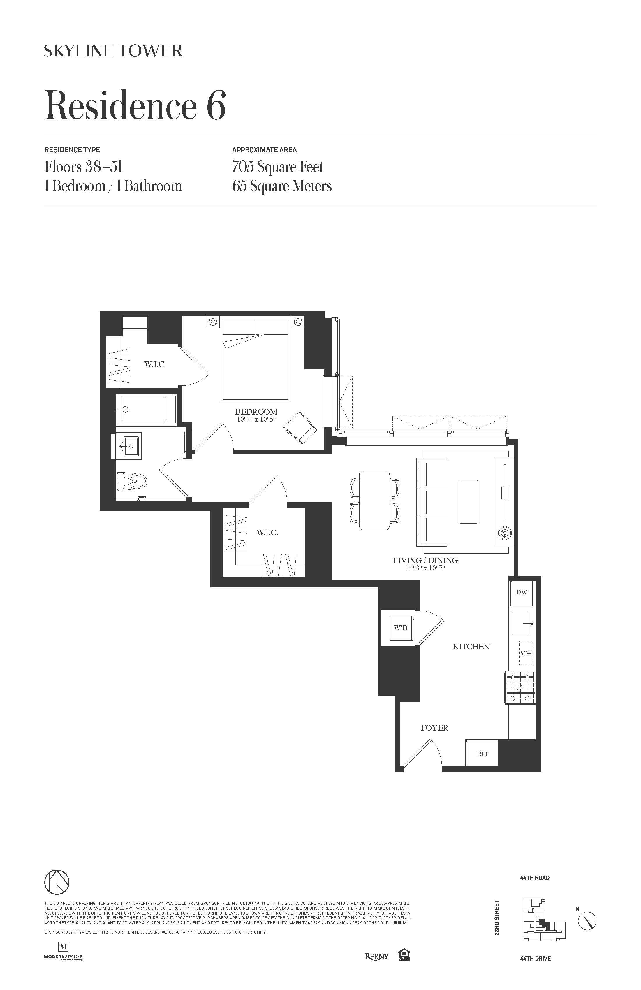 Floorplan for 3 Court Square, 4606