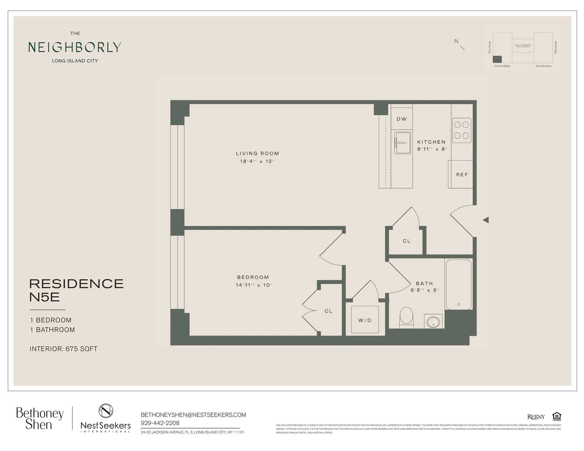 Floorplan for 37-14 34th Street, N-5E