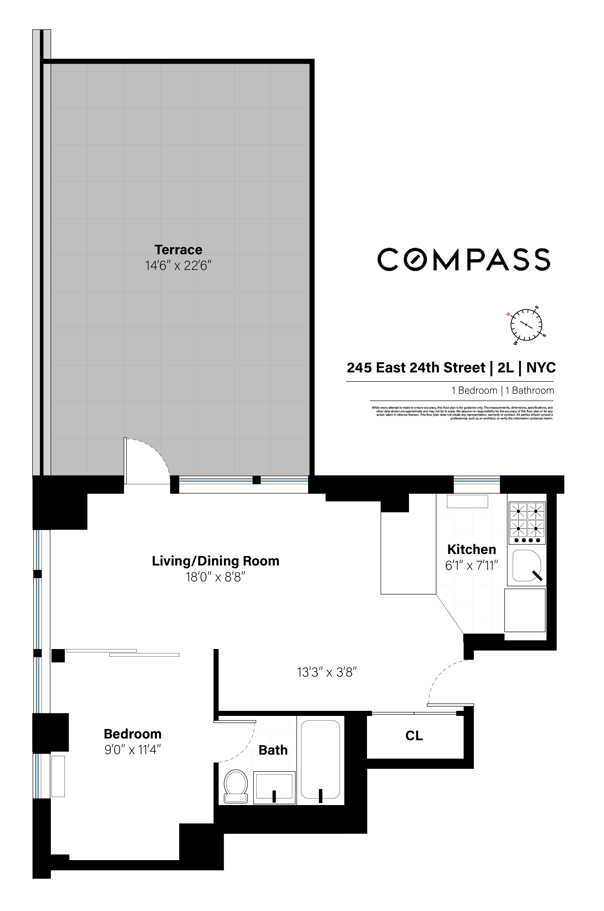 Floorplan for 245 East 24th Street, 2L