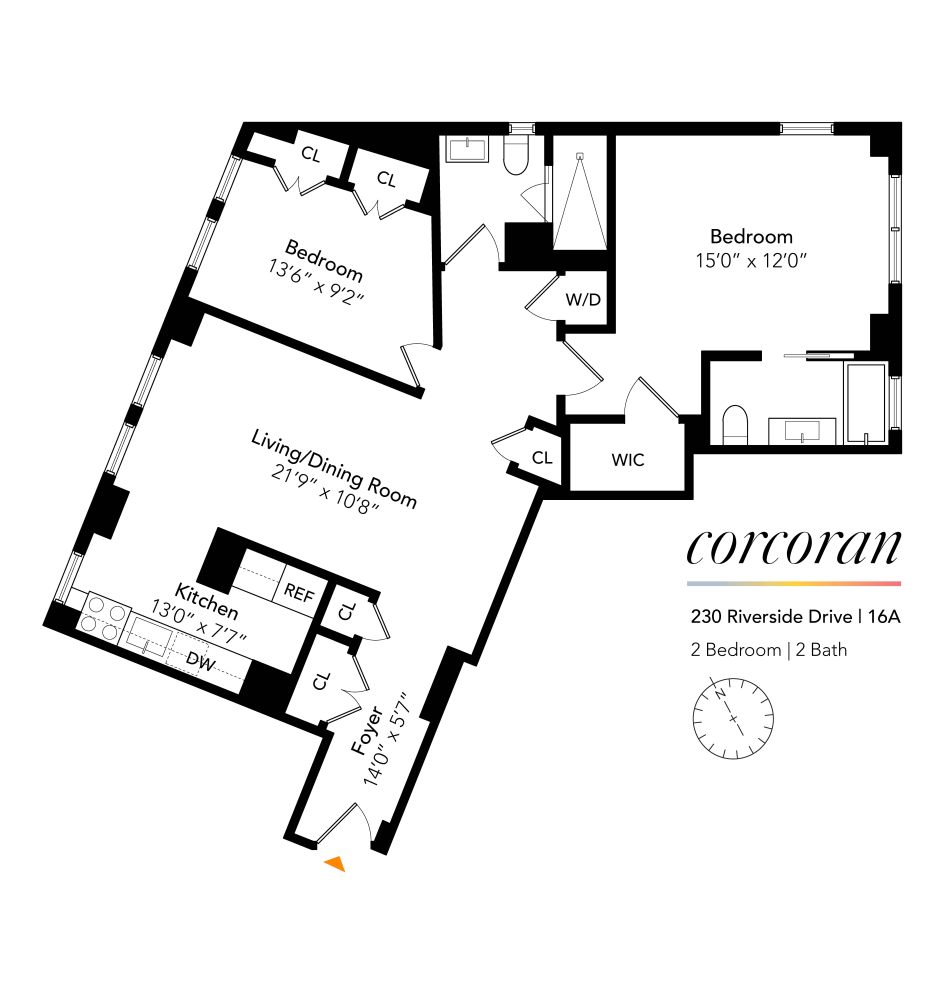 Floorplan for 230 Riverside Drive, 16A