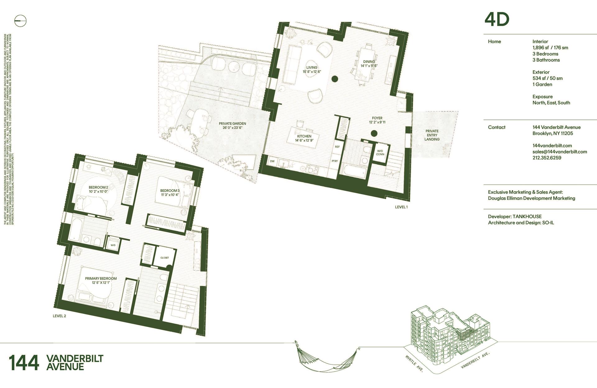 Floorplan for 144 Vanderbilt Avenue, 4D