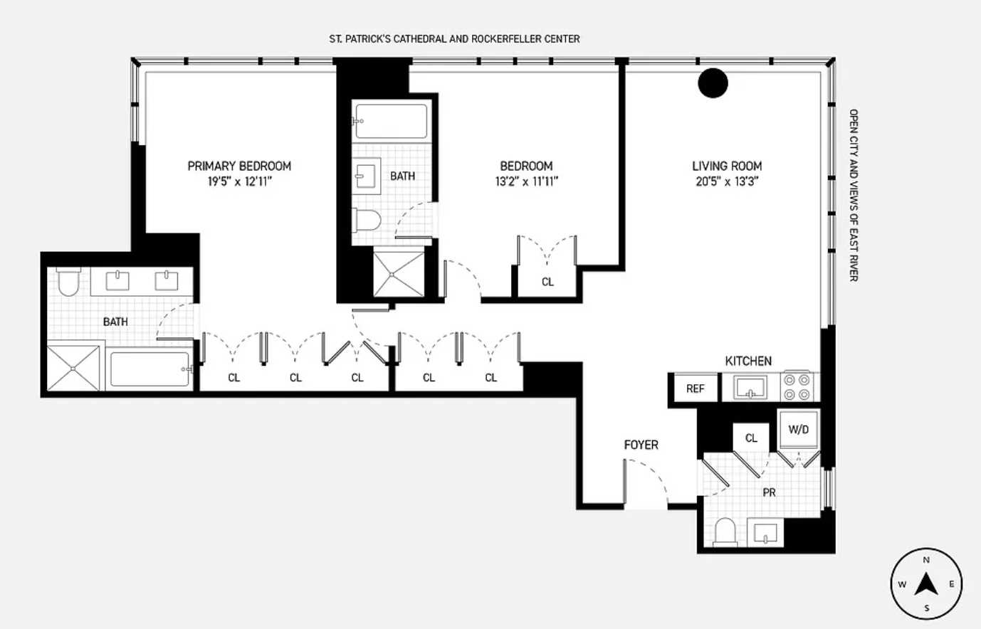 Floorplan for 18 West 48th Street, 24B