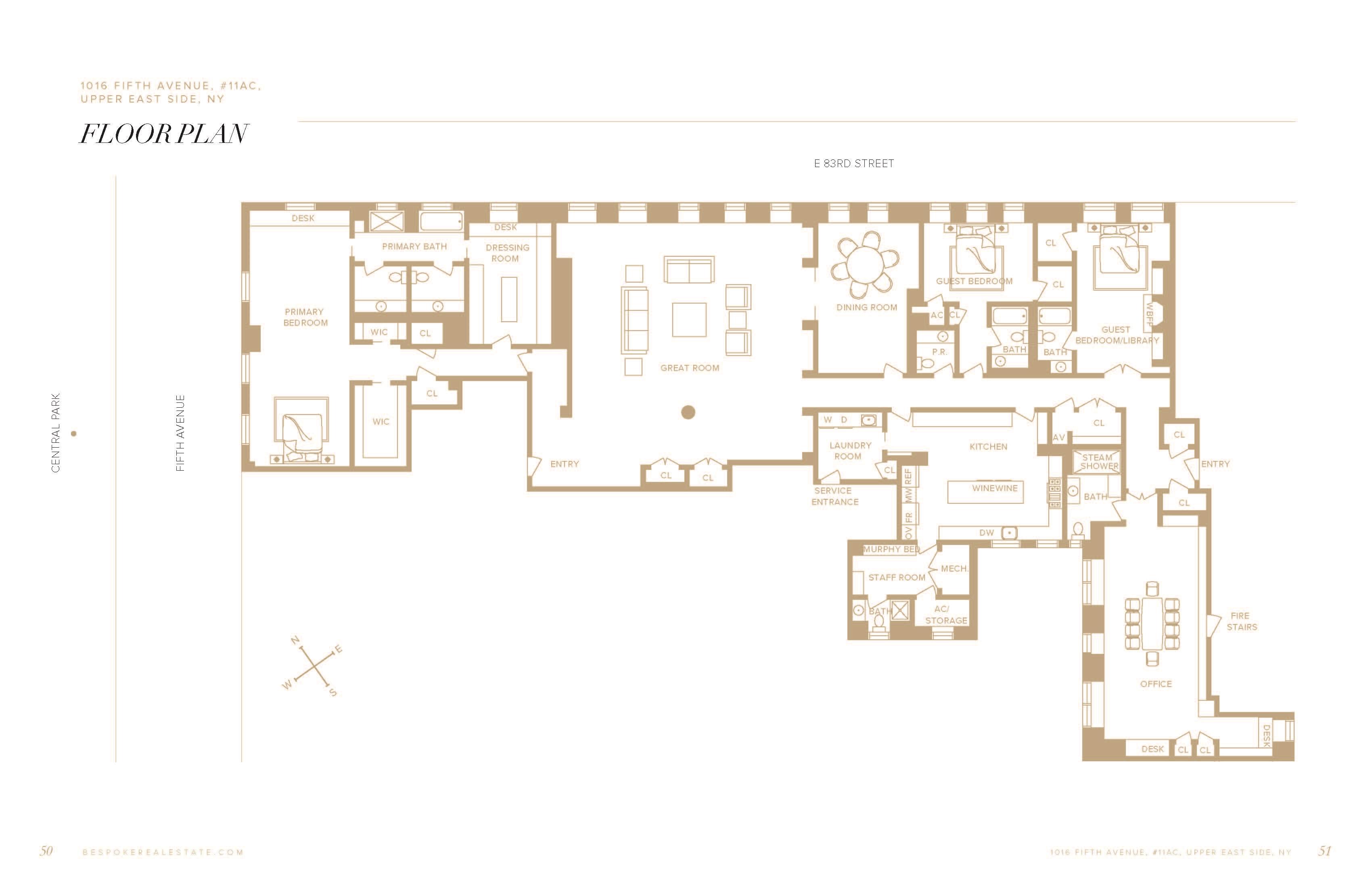 Floorplan for 1016 5th Avenue, 11-AC