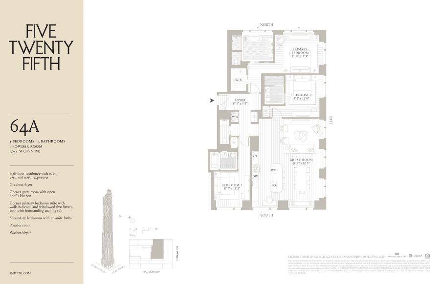 Floorplan for 520 5th Avenue, 64A