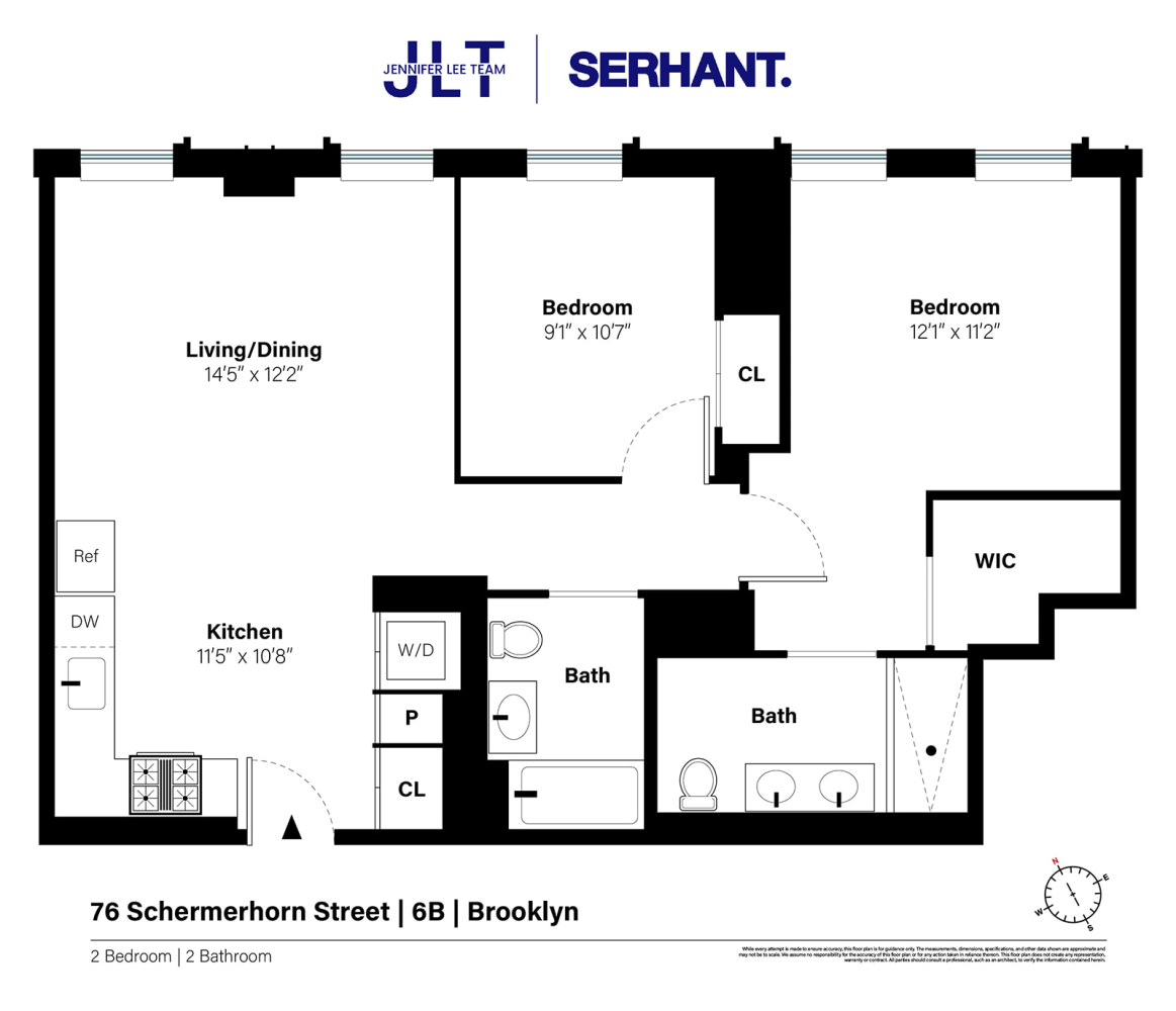 Floorplan for 76 Schermerhorn Street, 6B