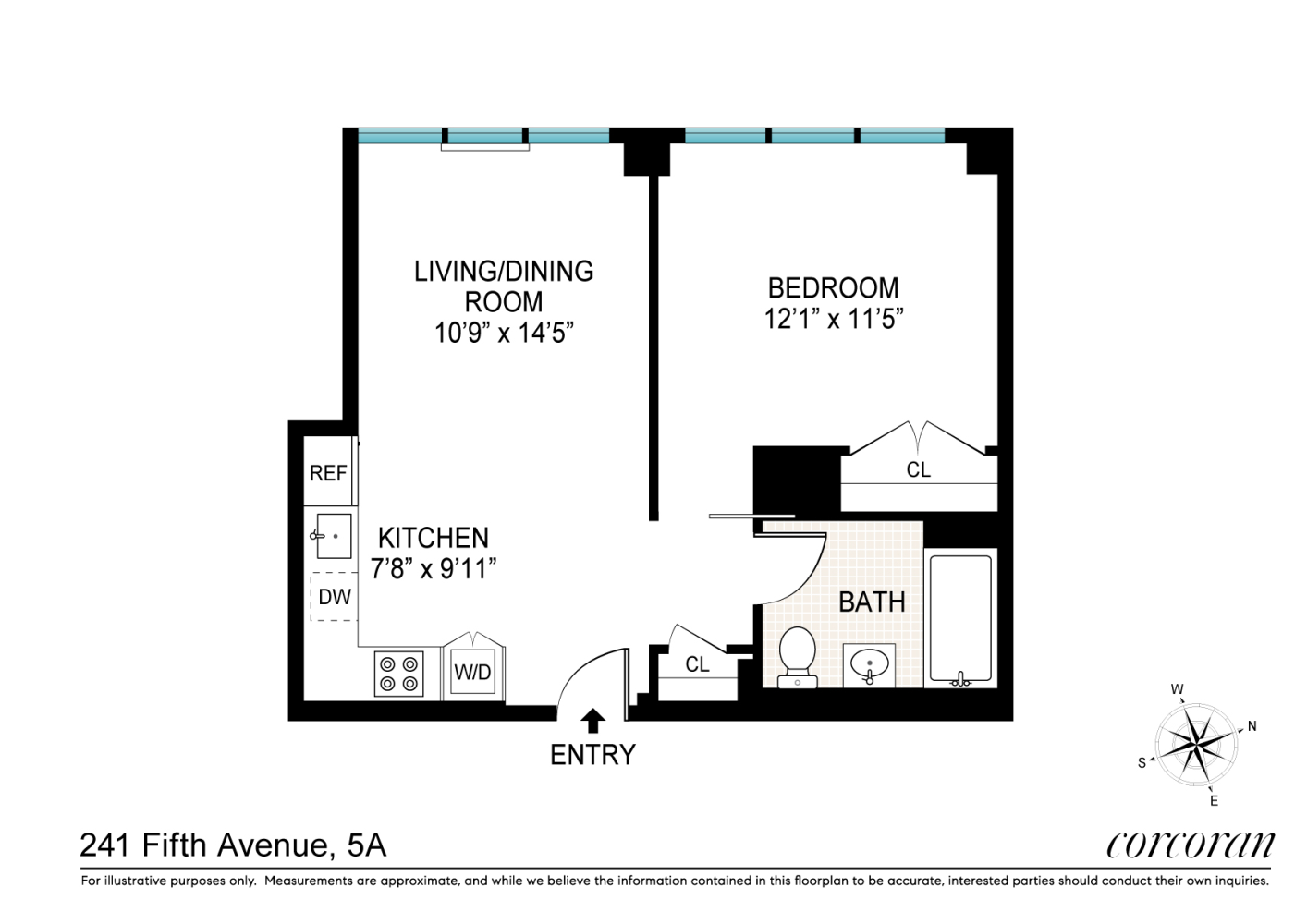 Floorplan for 241 5th Avenue, 5A