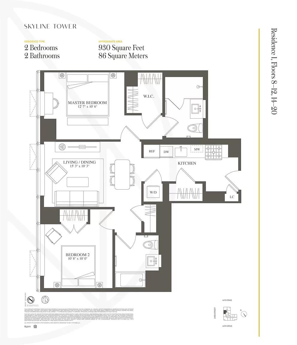 Floorplan for 3 Court Square, 801