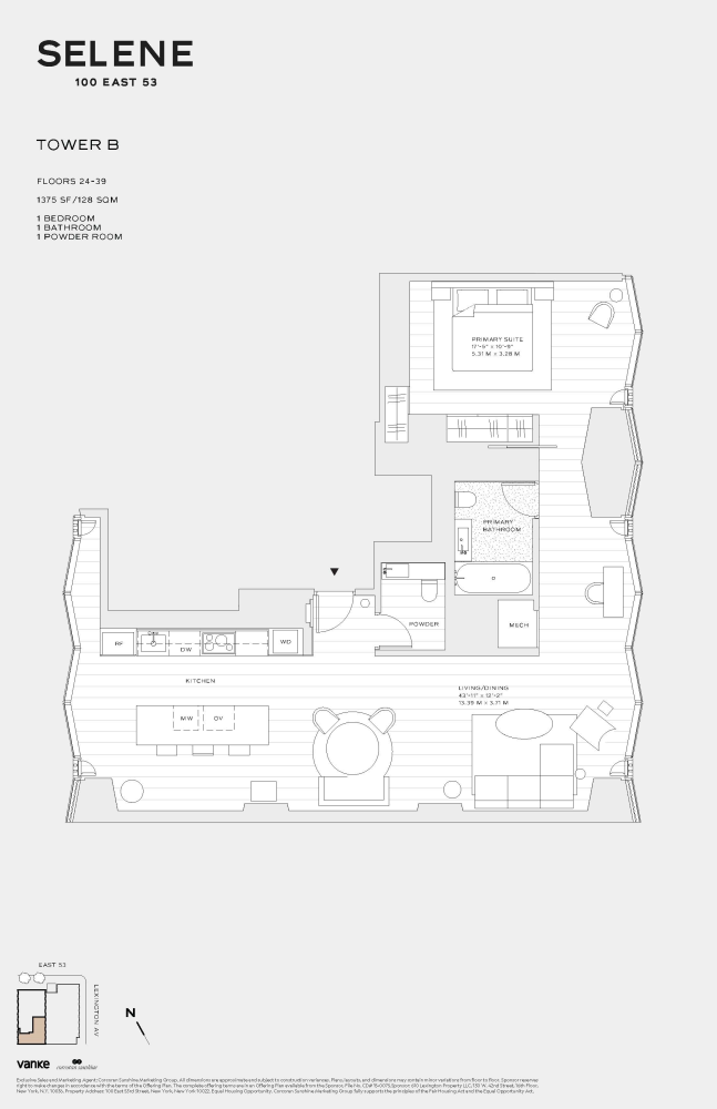 Floorplan for 100 East 53rd Street, 31B