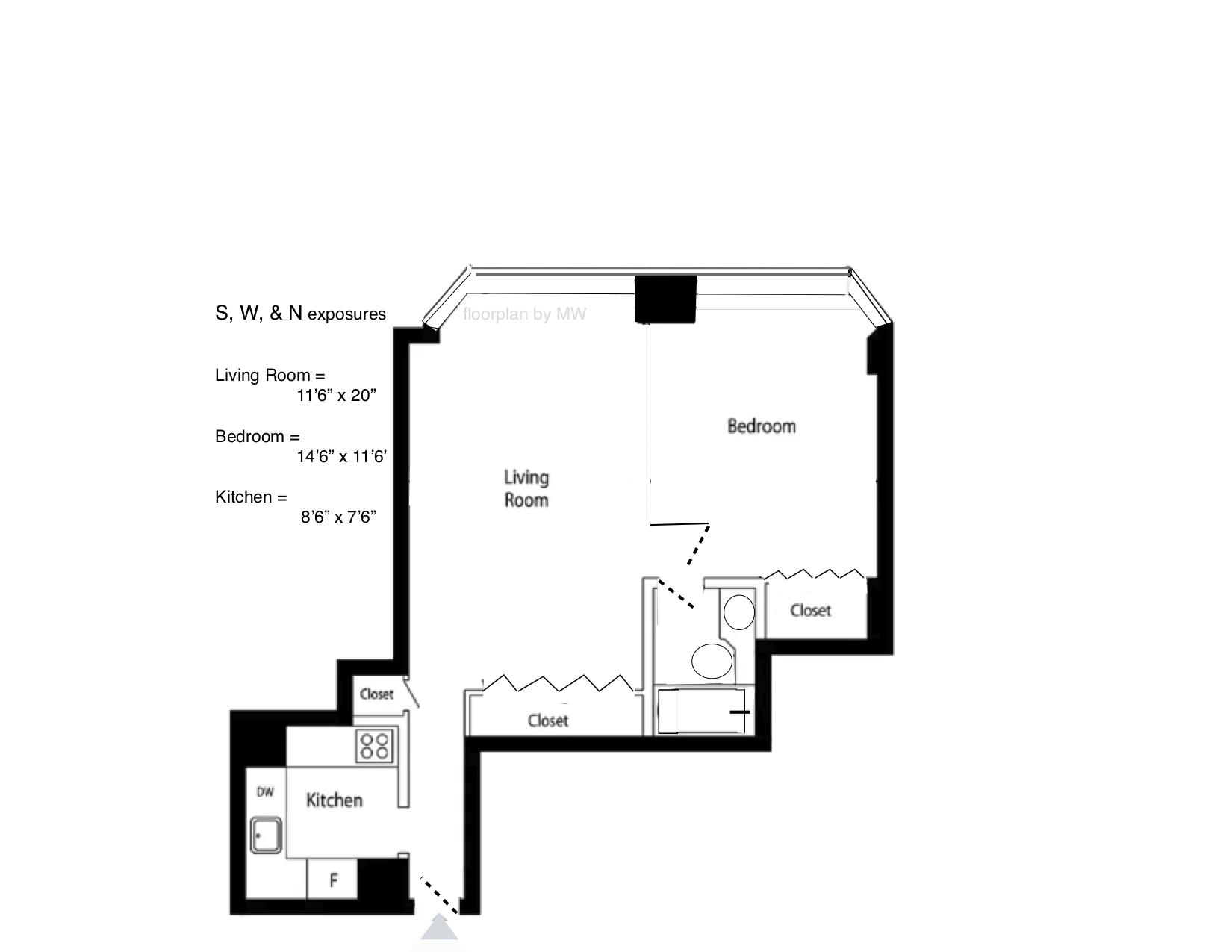 Floorplan for 200 East 65th Street, 16-B