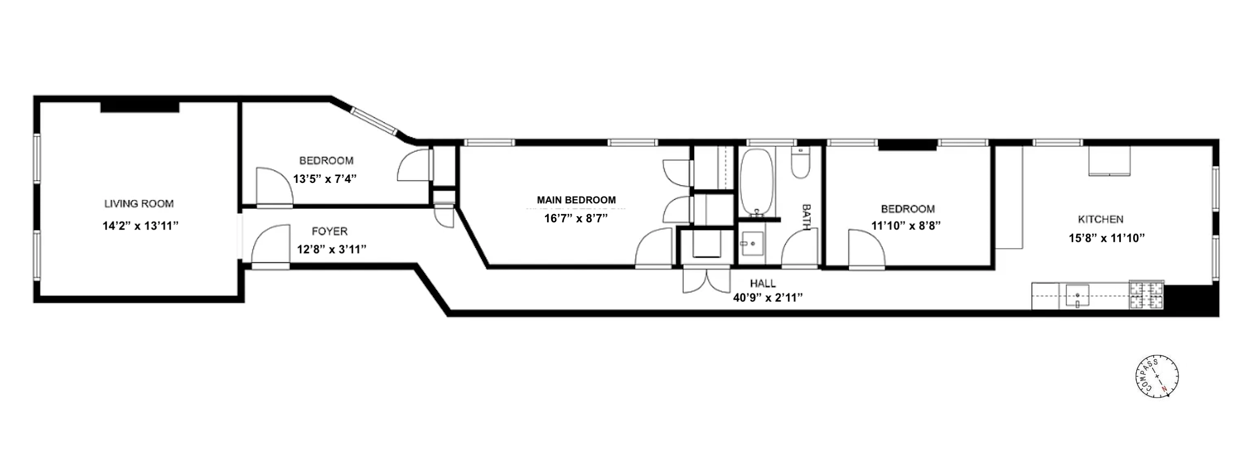 Floorplan for 111 West 96th Street, 10