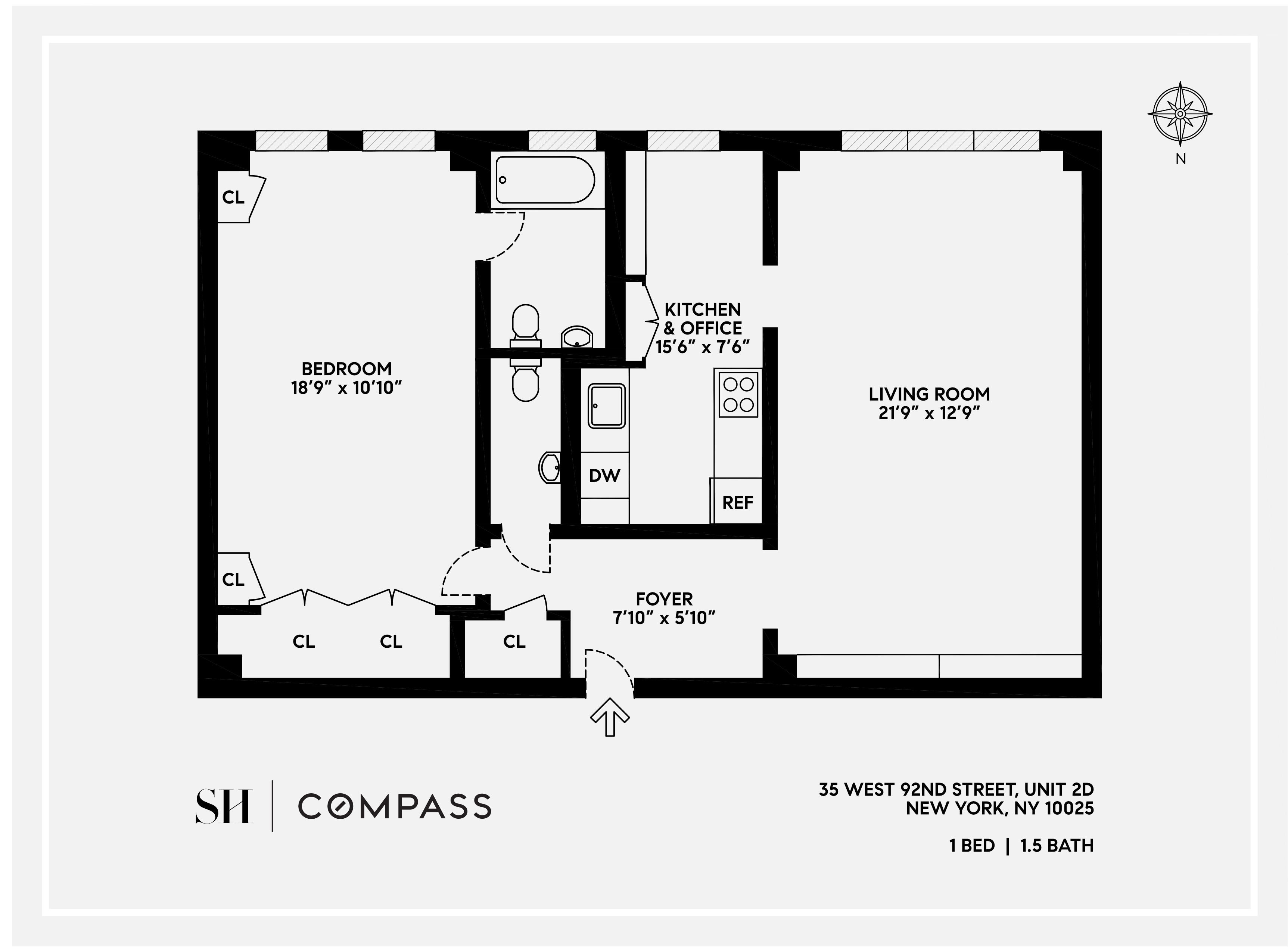 Floorplan for 35 West 92nd Street, 2D