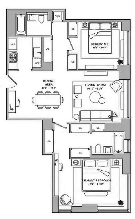 Floorplan for 210 Warren Street, 9G