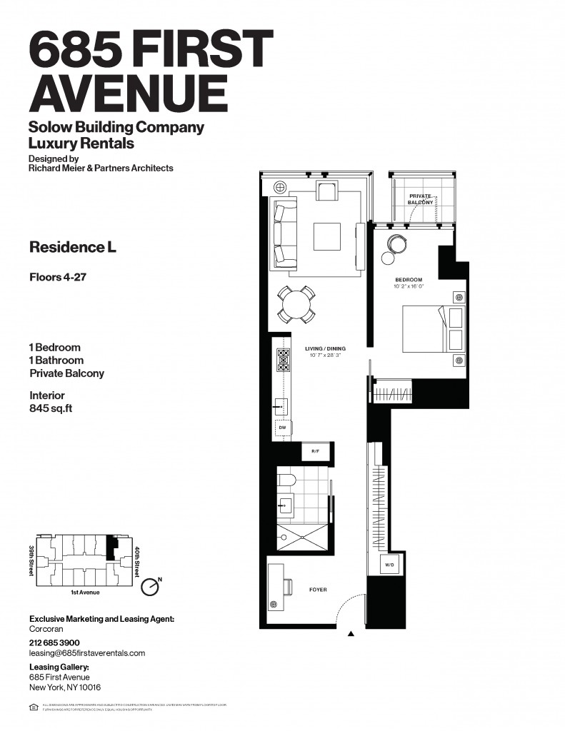 Floorplan for 685 1st Avenue, 7-L