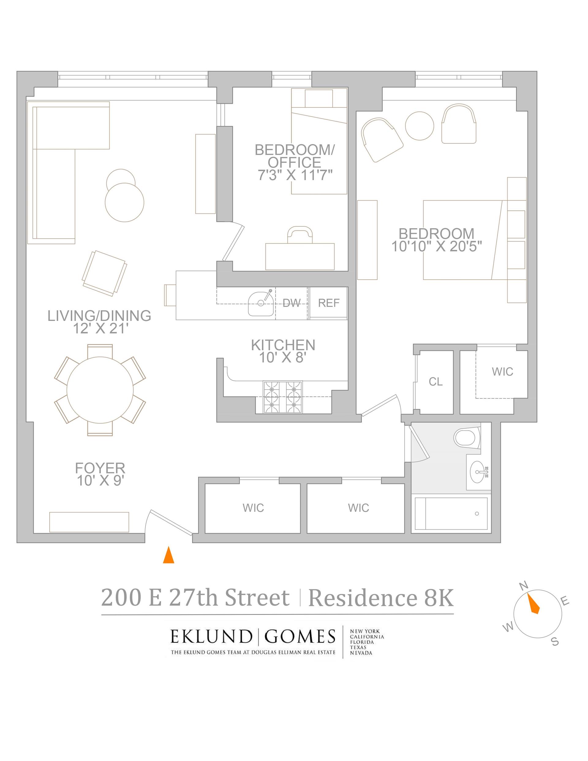 Floorplan for 200 East 27th Street, 8/K