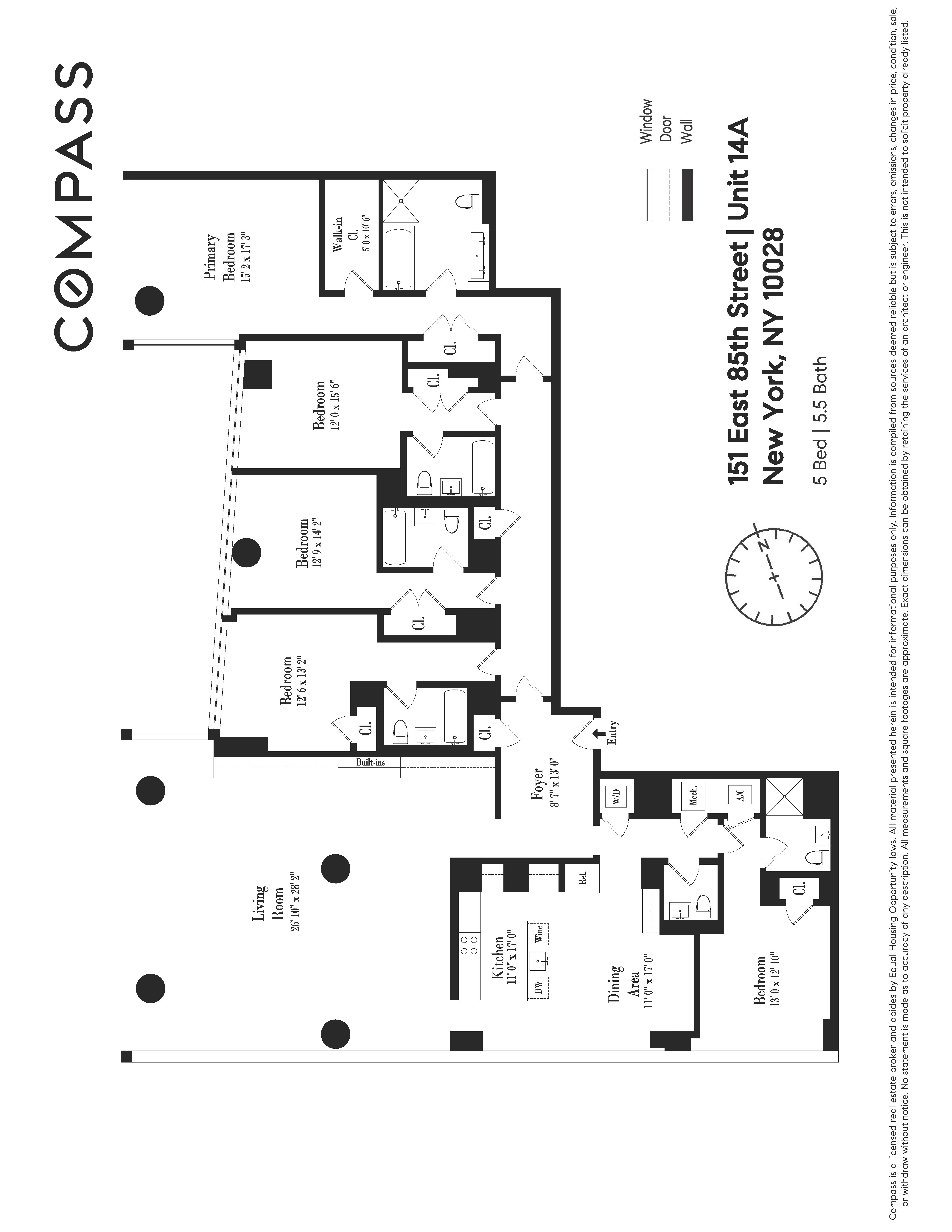 Floorplan for 151 East 85th Street, 14A