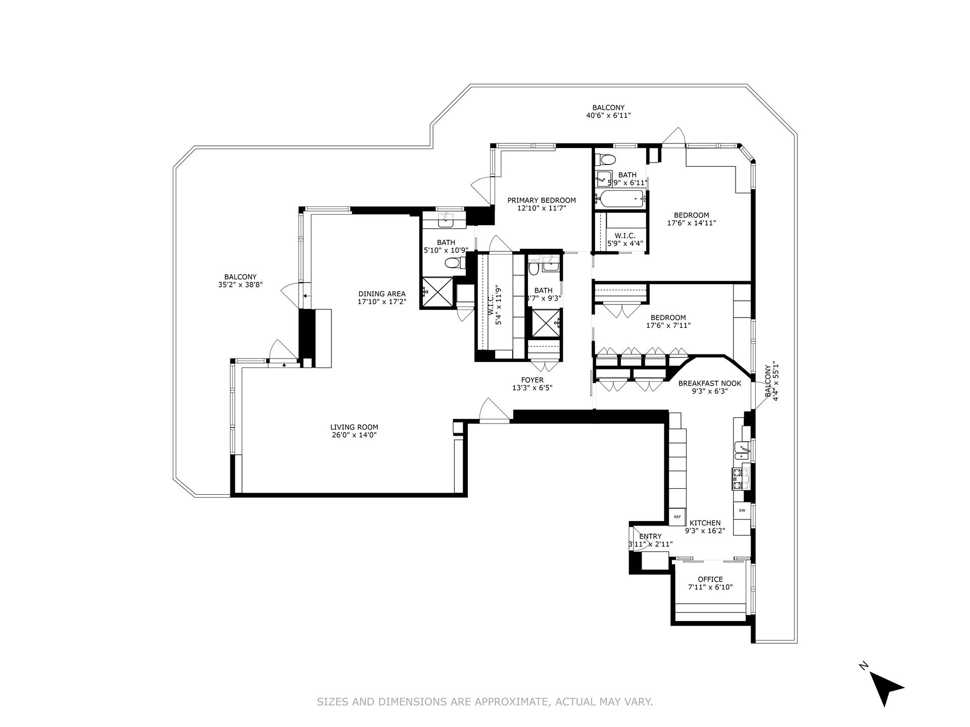 Floorplan for 40 East 78th Street, 15F