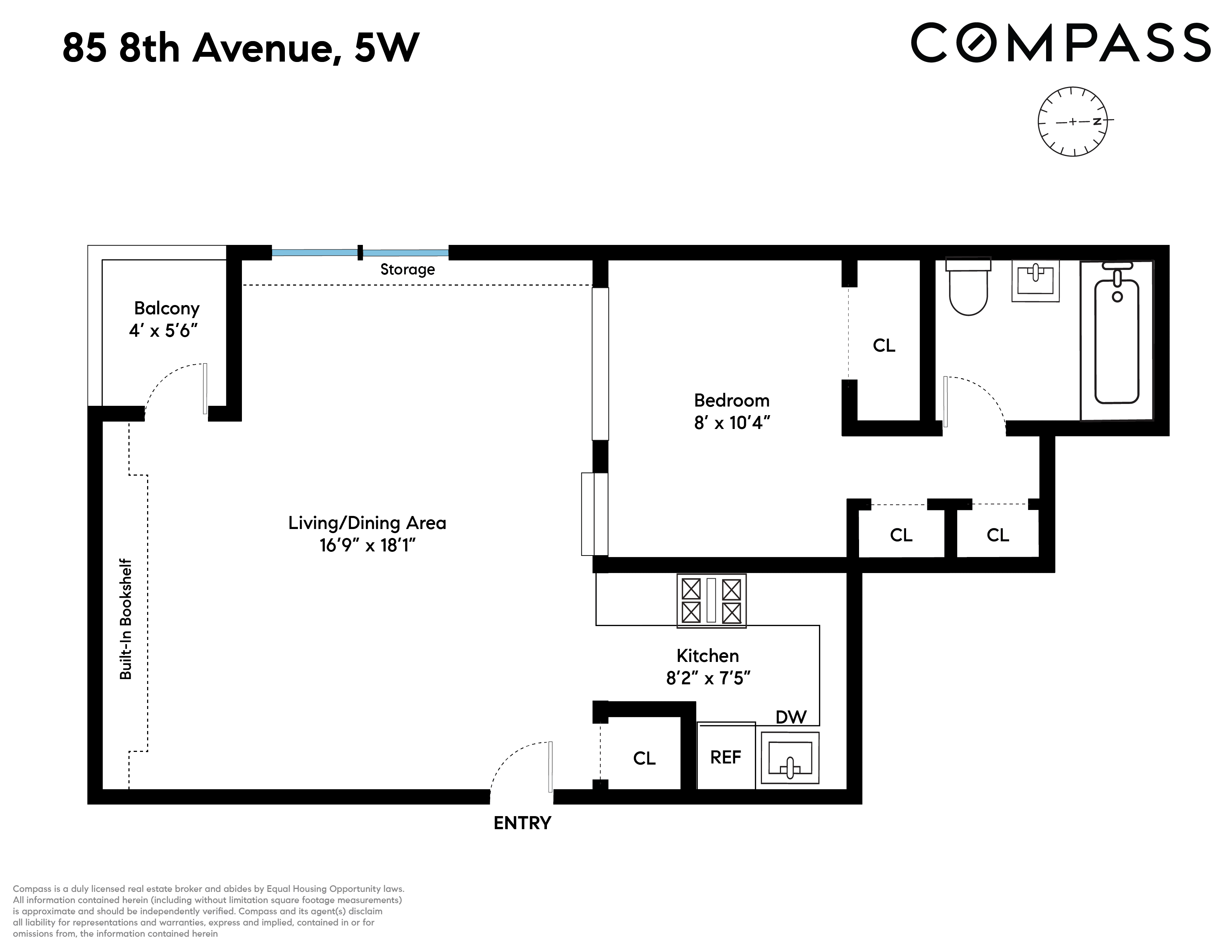 Floorplan for 85 8th Avenue, 5W