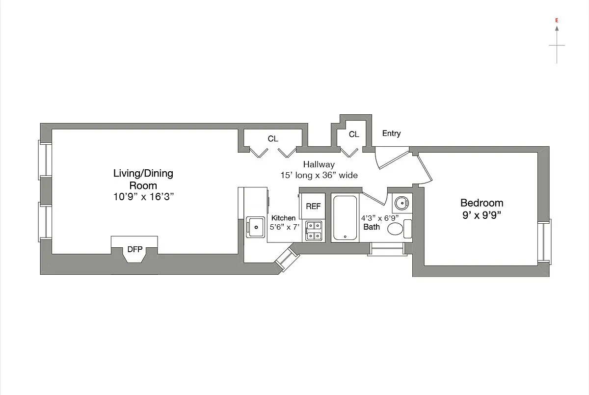 Floorplan for 335 West 21st Street, 4FE