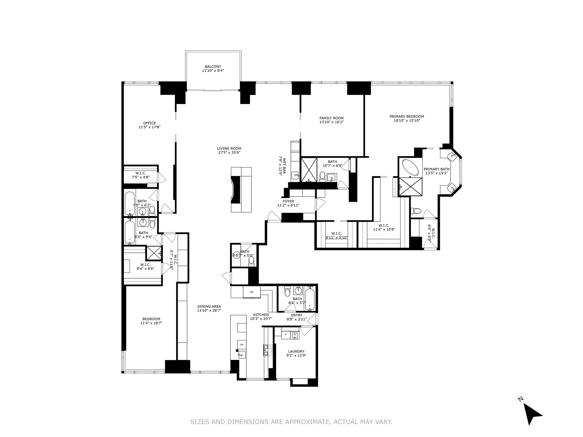 Floorplan for 425 East 58th Street, 12EF