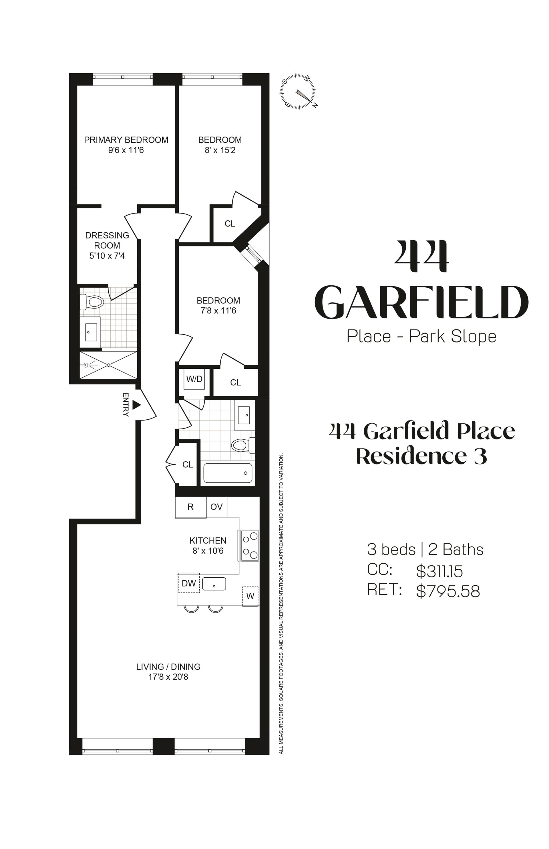 Floorplan for 44 Garfield Place, 3