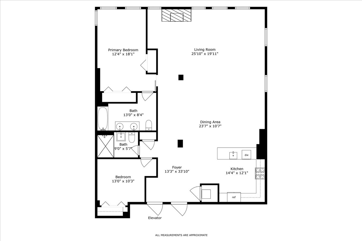 Floorplan for 458 West 146th Street, 2S