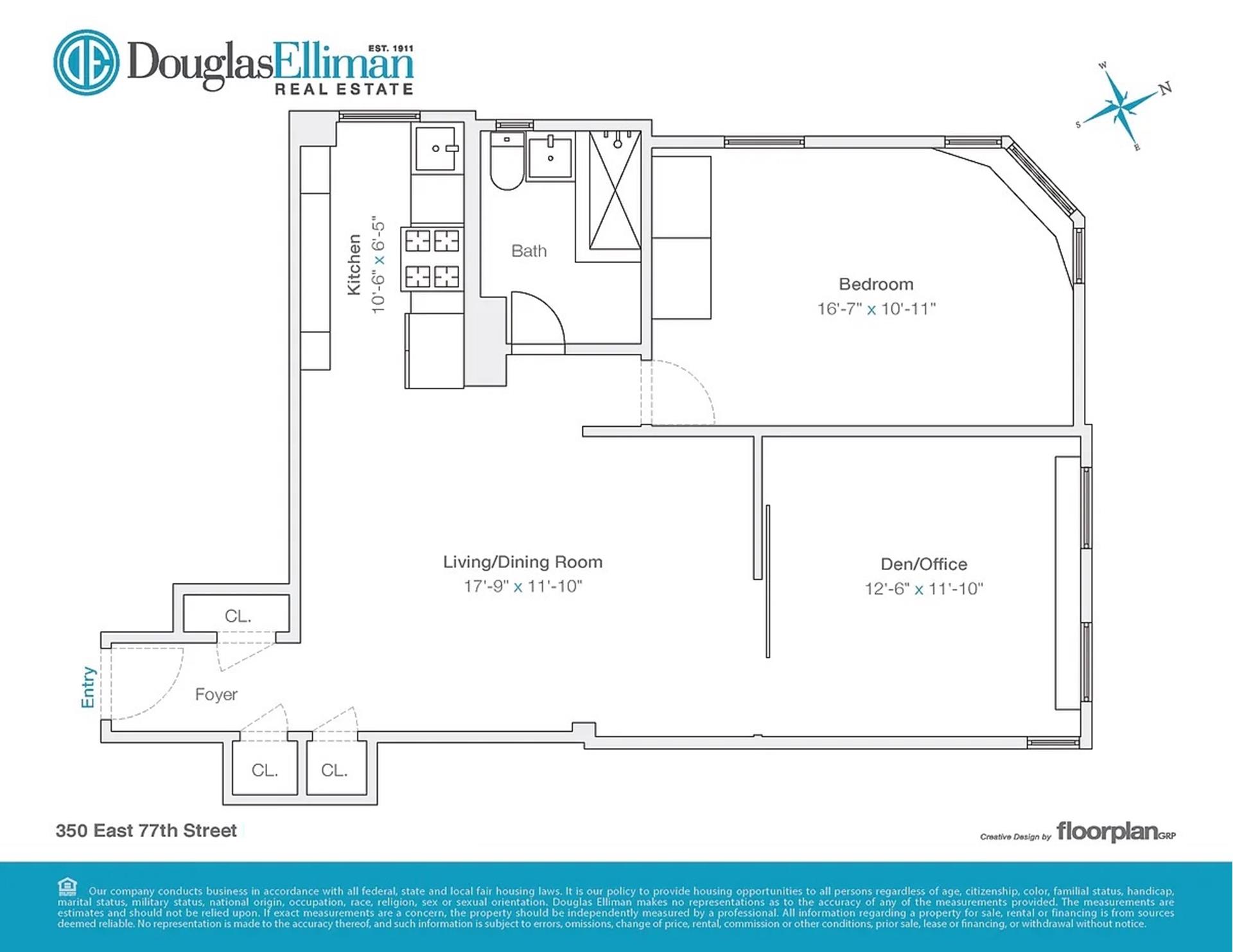 Floorplan for 350 East 77th Street, 4A