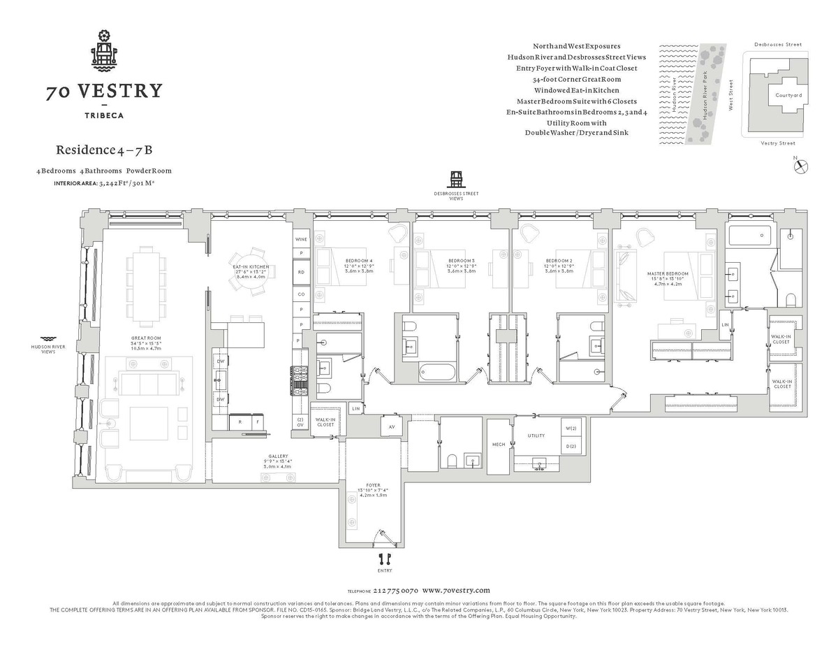 Floorplan for 70 Vestry Street, 7B